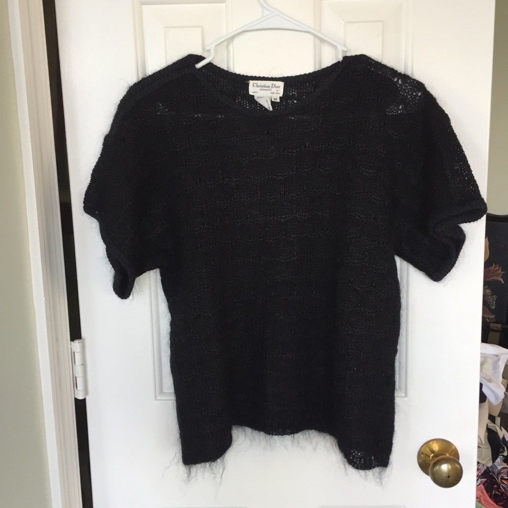 Cute Christian Dior fuzzy sweater top size M